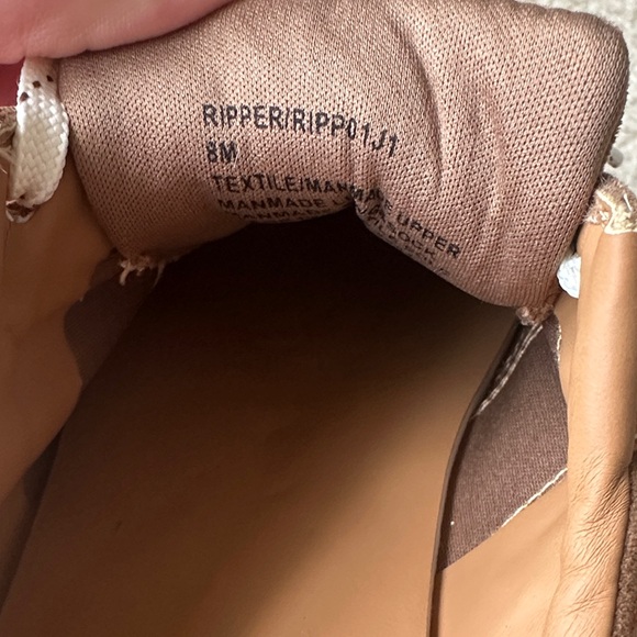 Madden Girl Tan Suede Sneakers with White Laces - Picture 4 of 4